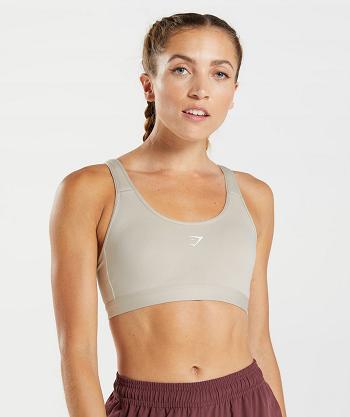 Staniki Sportowe Damskie Gymshark Fraction Szare | PL 2918CTV